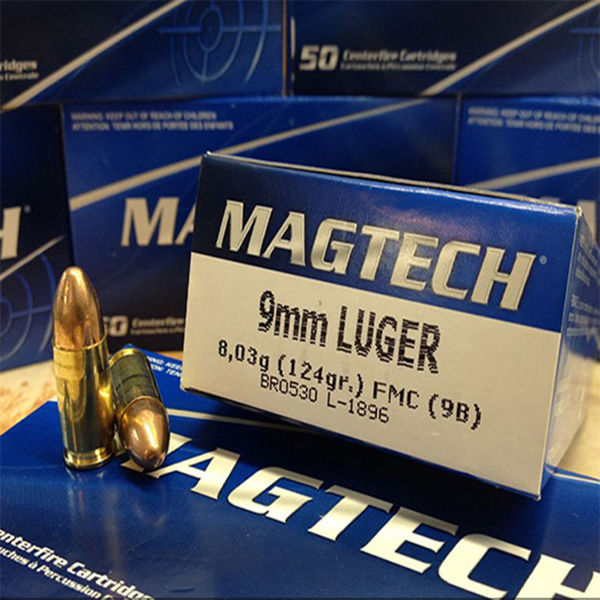 Magtech 9 mm 124 gr. 9B FMJ 1000 rnd/case